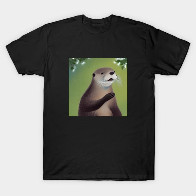 Happy Otter T-Shirt by ArtistsQuest